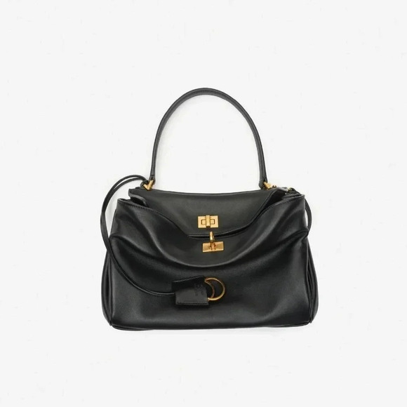 Balenciaga Handbags - Authentic Balenciaga Rodeo Black Aged Gold Hardware Bag Trend New
